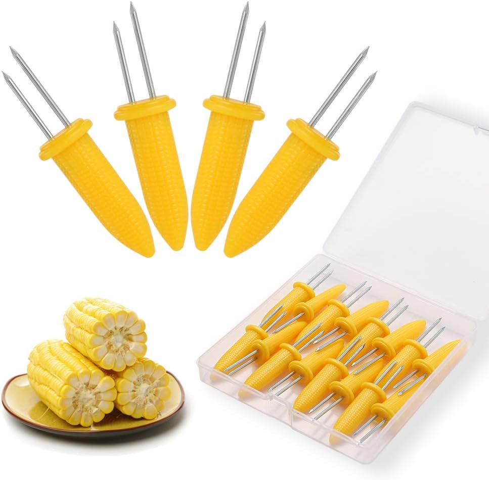 Juego 20 soportes maíz acero inox barbacoa