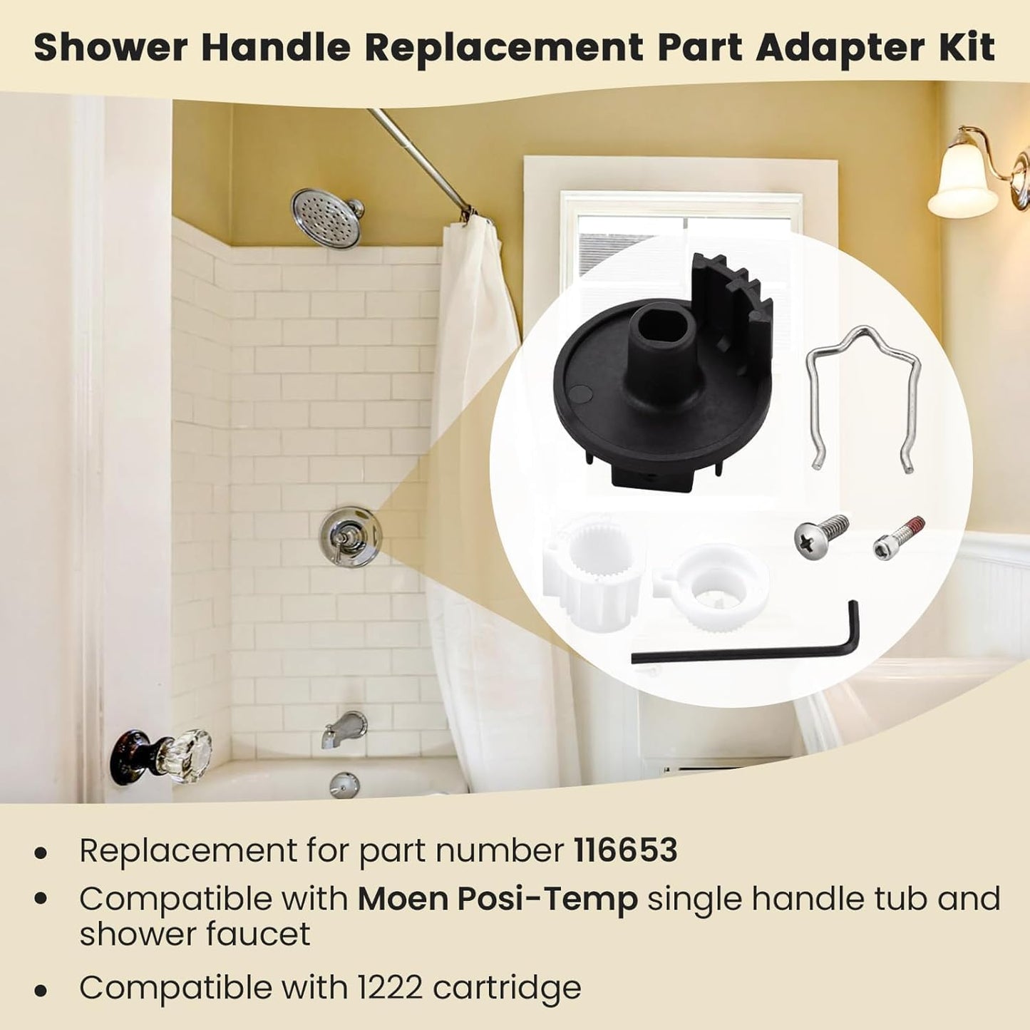 Kit adaptador mango ducha comp Moen Posi-Temp