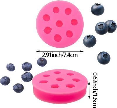 4 Moldes Silicona Bayas para Chocolate Dulces Cupcakes