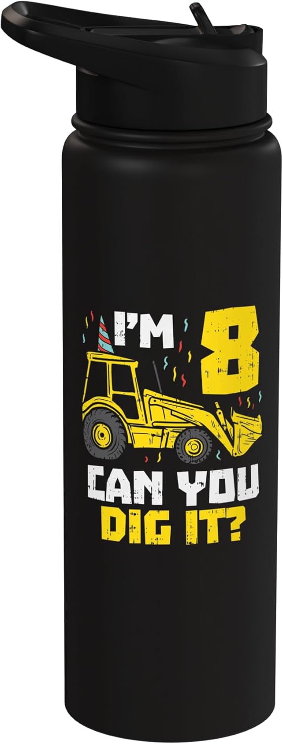 Botella de agua acero inoxidable para cumpleaños 8 años