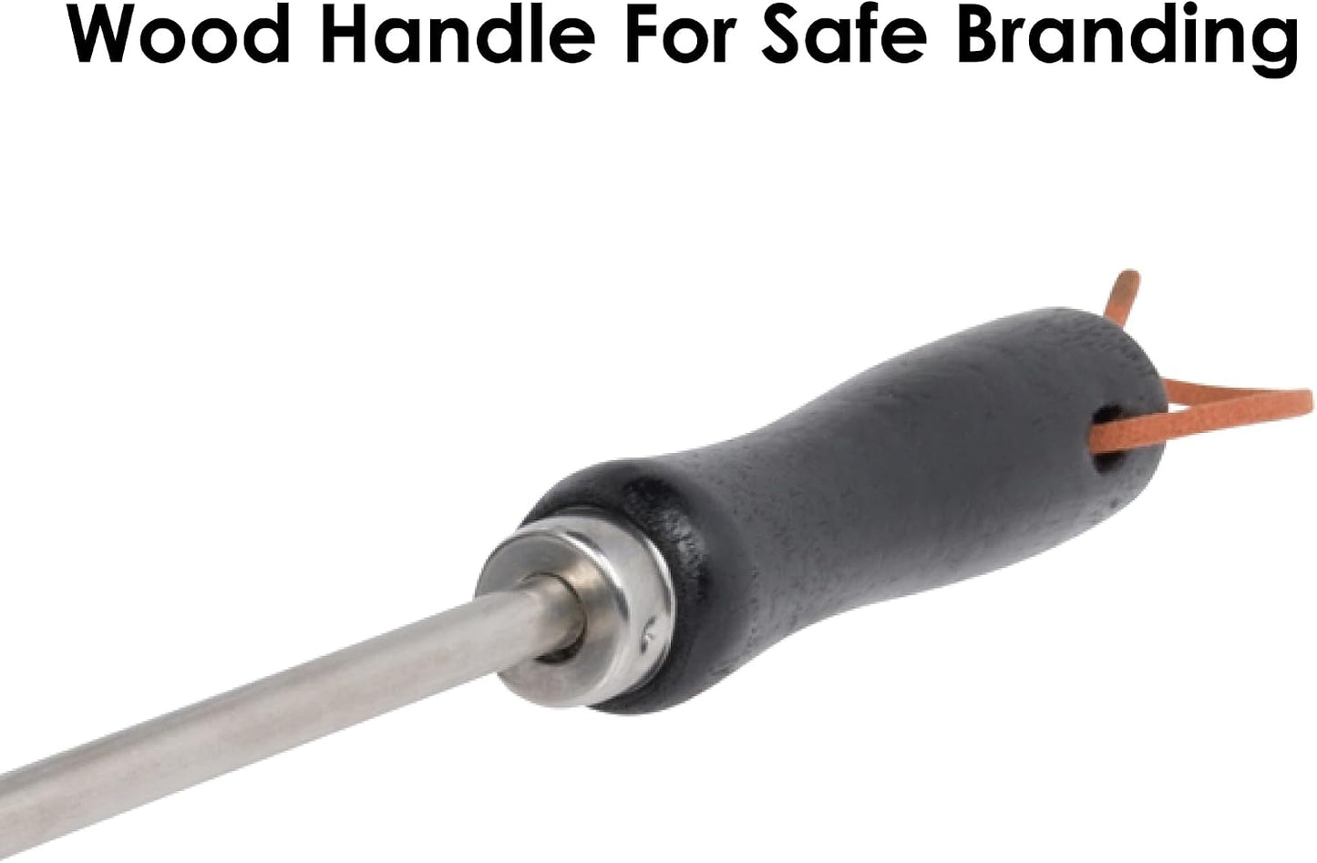 Marca hierro acero inox para madera cuero y parrilla