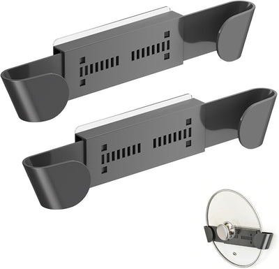 Organizador tapa olla pared gabinete 2 pzas color gris