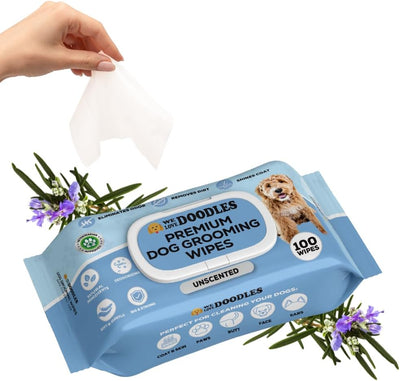 Toallitas para perros desodorizantes limpiadoras cara patas cuerpo