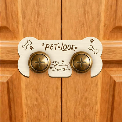 Cerradura puerta francesa perro 7.9x3.7pulg doble madera