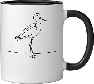 Taza Cerámica para Observar Aves Negro/Blanco