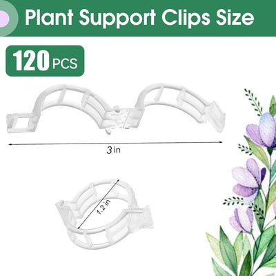 120 Clips Plástico para Plantas Trepadoras y Vid
