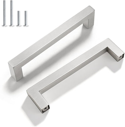 10 Manijas Gabinete Níquel Cepillado 5pulg Acero Inox