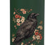 Botella de agua acero inoxidable vintage con flor y cuervo