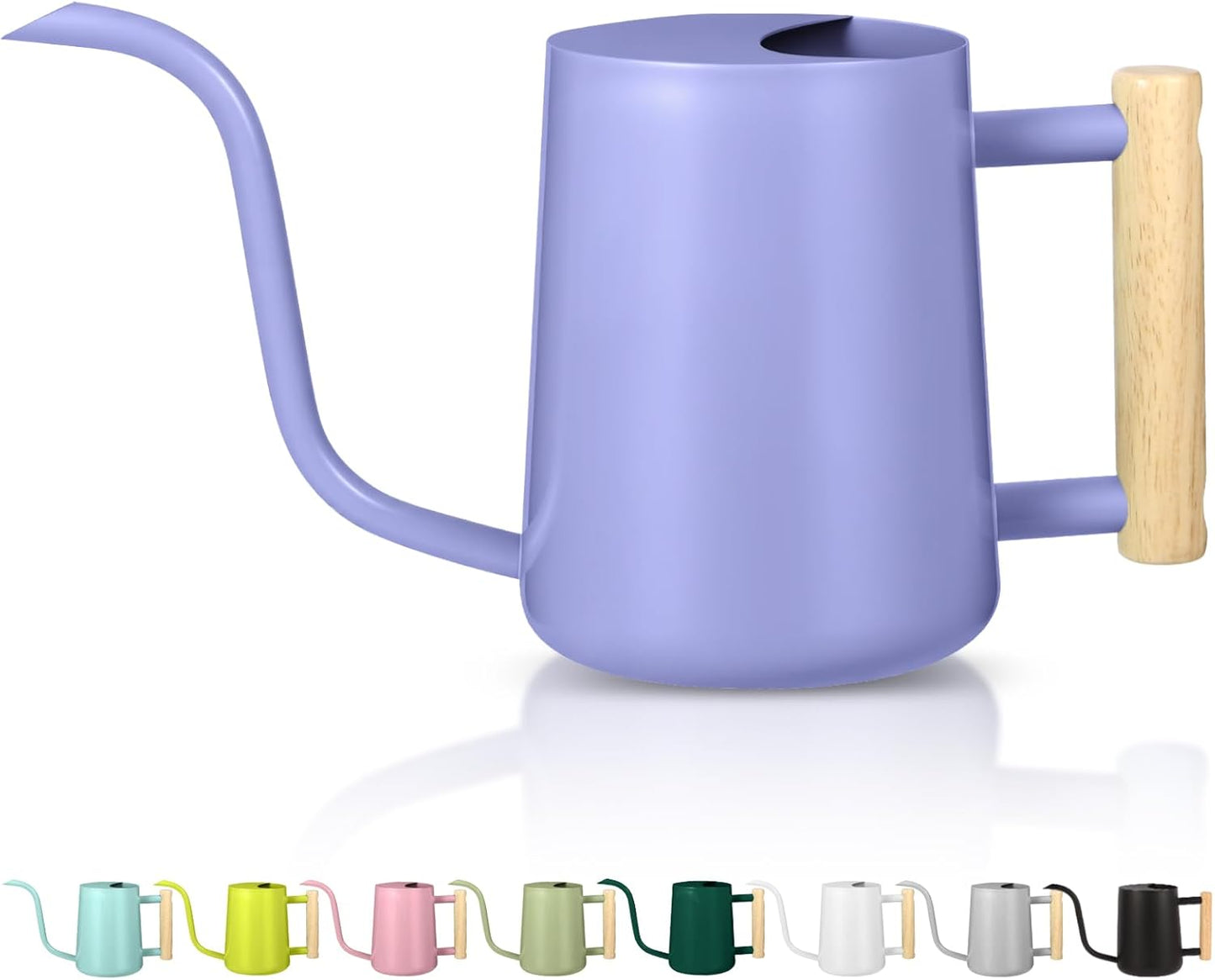 Regadera acero inox 35oz boquilla larga decorativa morado