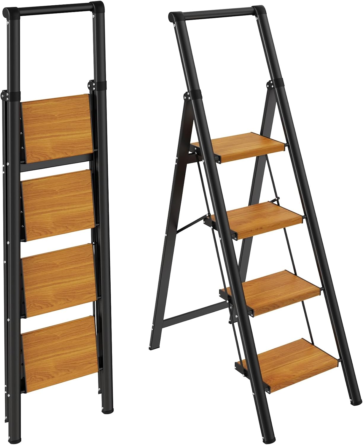 Escalera plegable aluminio 4 escalones antideslizante 330lb