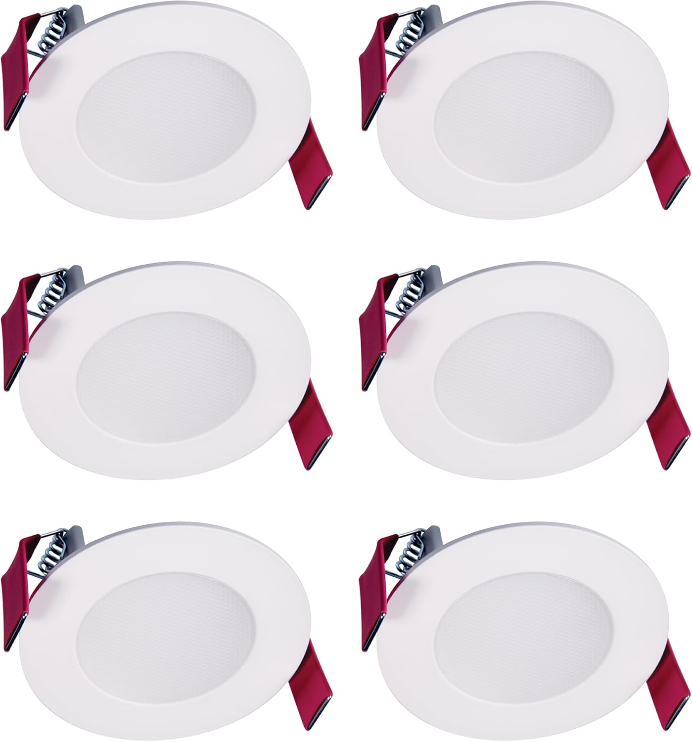 Lámpara LED empotrada 3 pulg 500lm 5CCT 6 Pzas