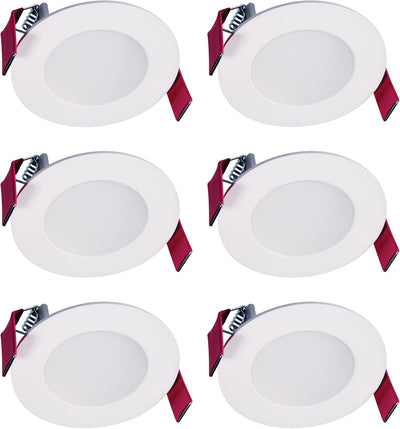 Lámpara LED empotrada 3 pulg 500lm 5CCT 6 Pzas