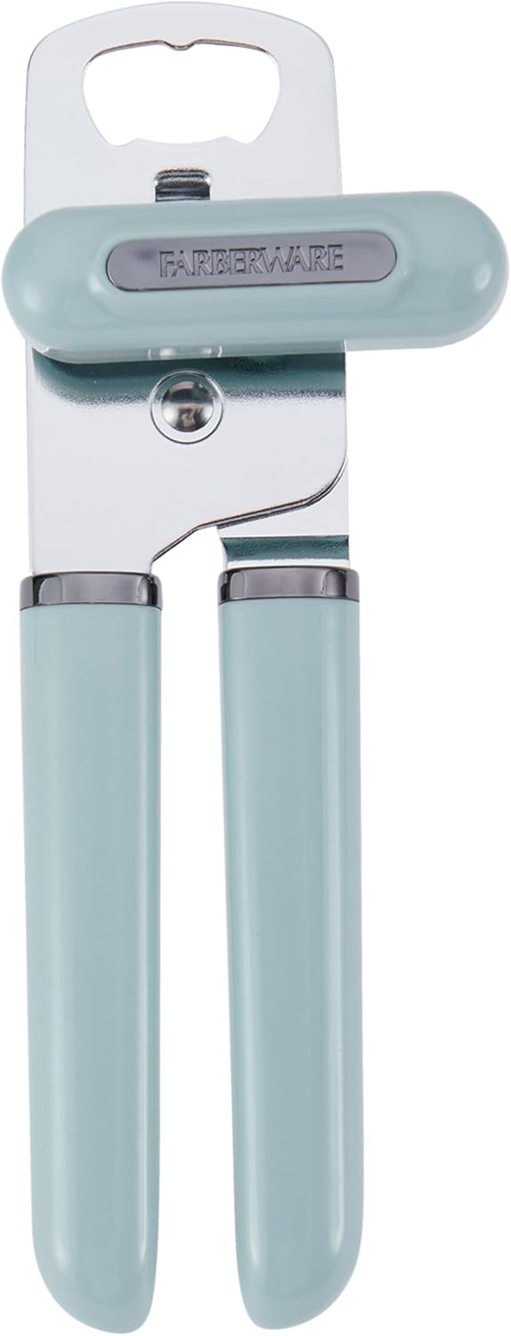 Abrelatas manual Farberware con hoja acero inoxidable y asas ergonómicas