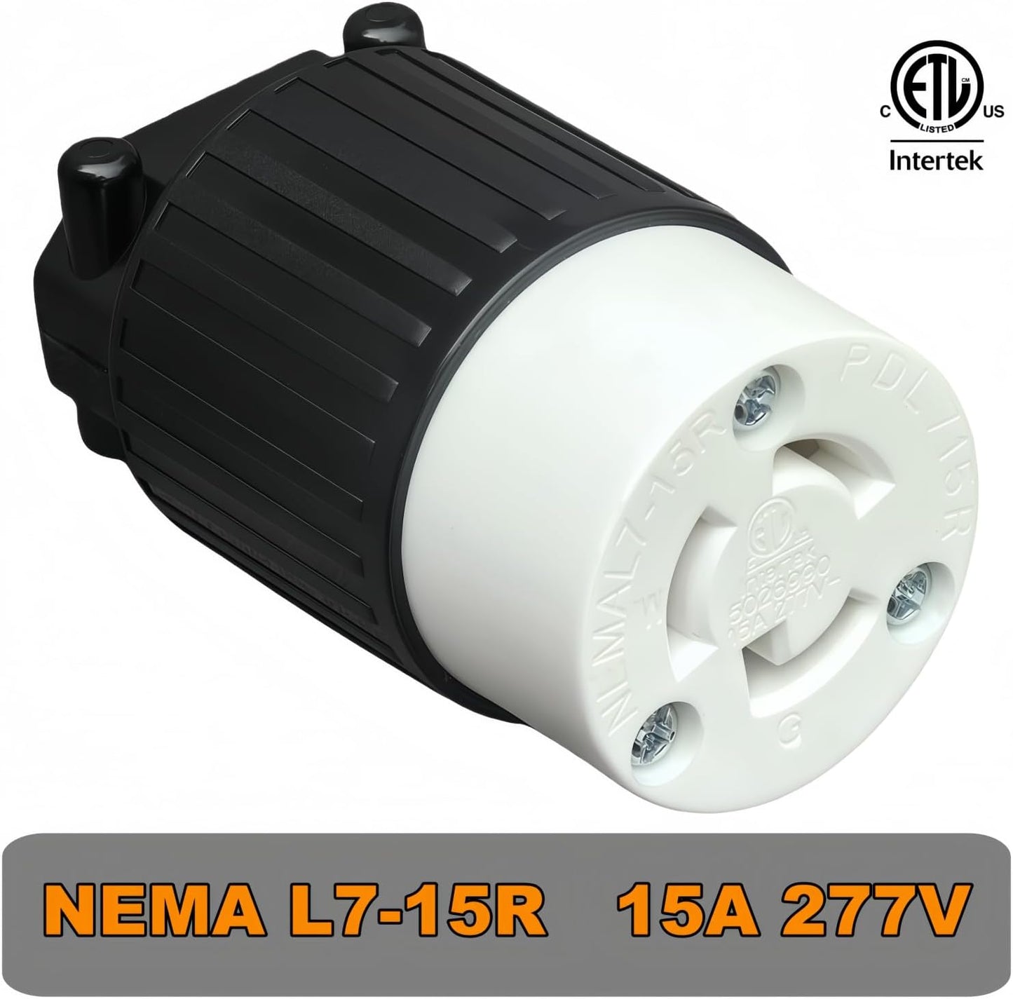 Conector NEMA L7-15R 15A 277V 2 polos con tierra