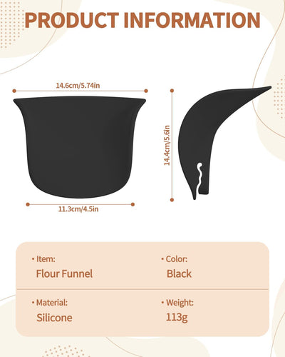 Embudo de silicona para batidora KitchenAid, se adapta a todas las batidoras de pie