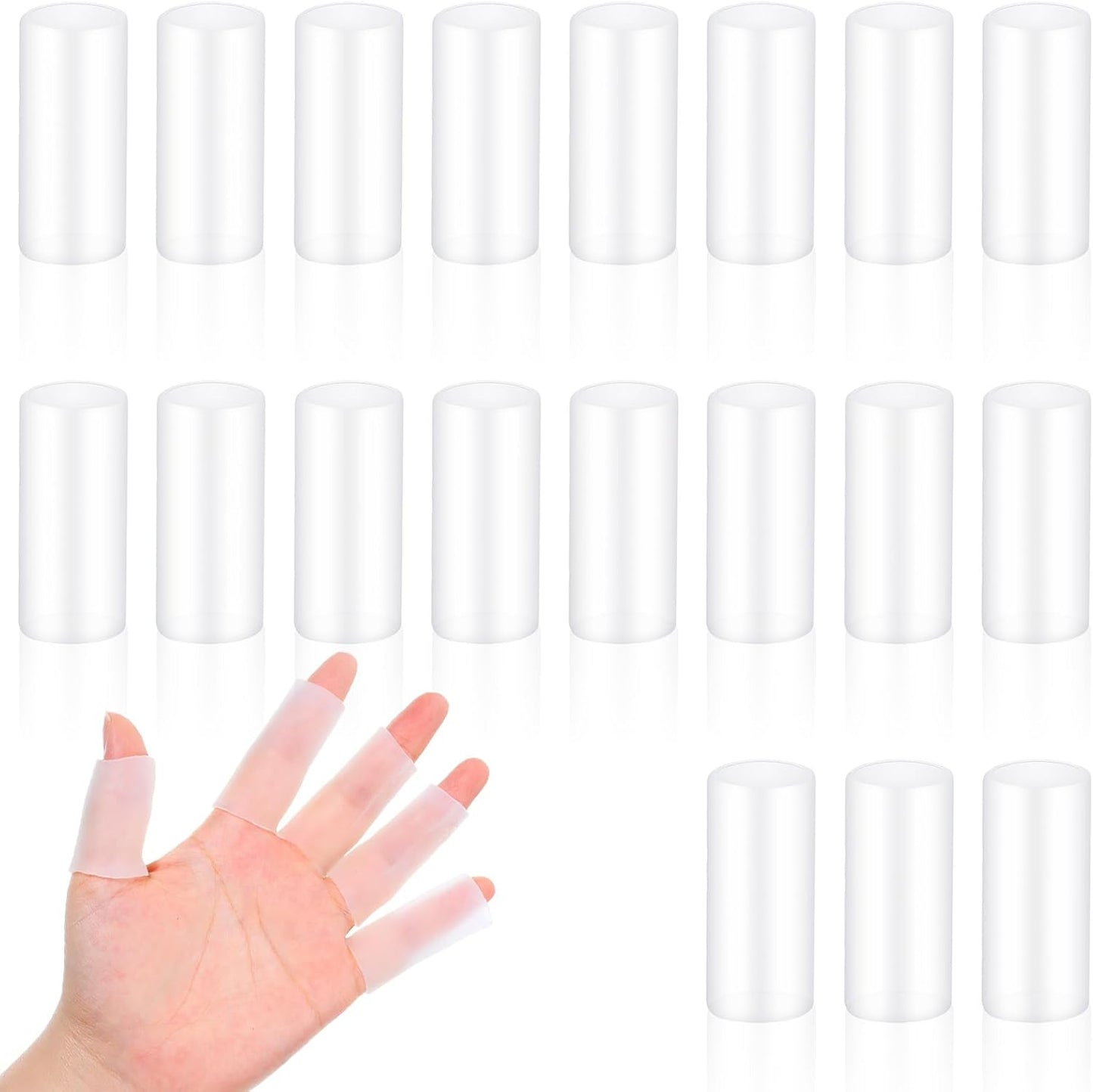 20 Fundas silicona para dedos alivio callos ampollas