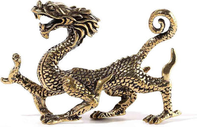 Figura dragón latón Feng Shui decoración jardín