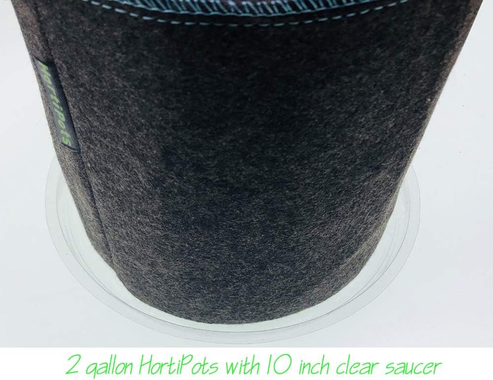 Macetas tela 2gal no tejidas color negro gris set 6