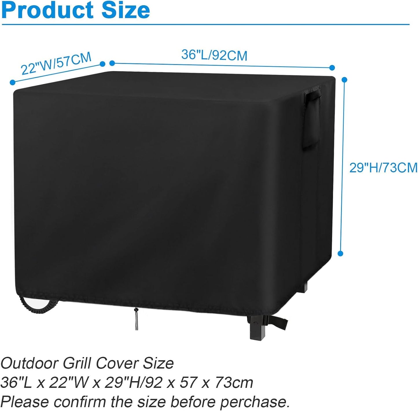 Funda carrito comedor al aire libre 36x22pulg acero inox