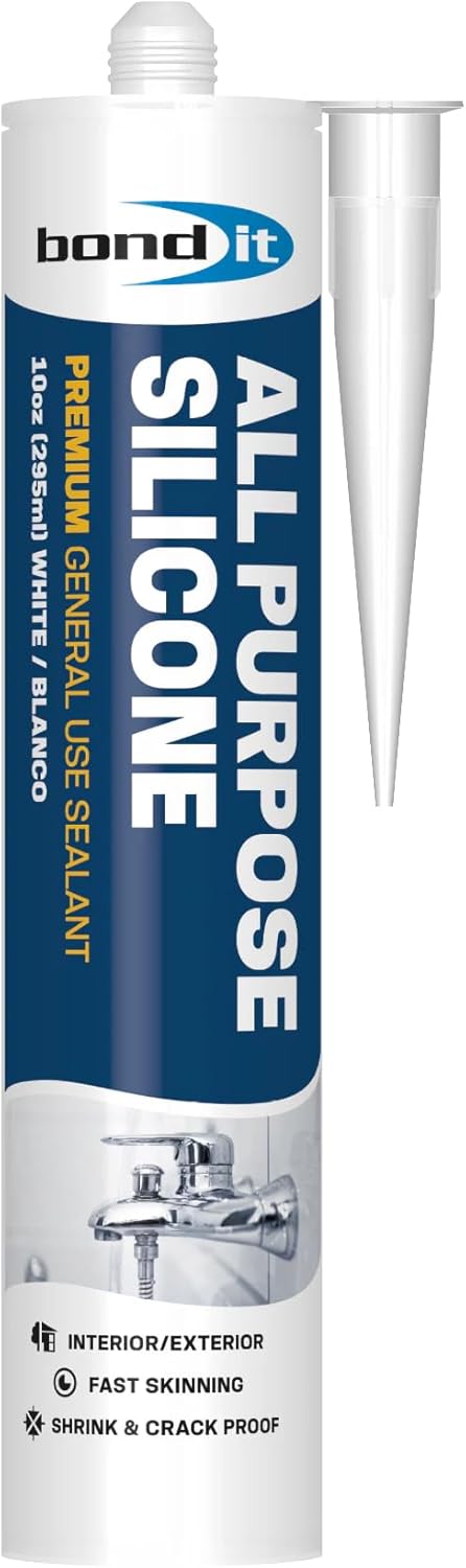 Sellador silicona flexible impermeable uso general 10oz blanco