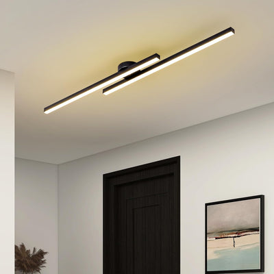 Lámpara techo Sputnik negra 43pulg control remoto LED 32W 2 luces
