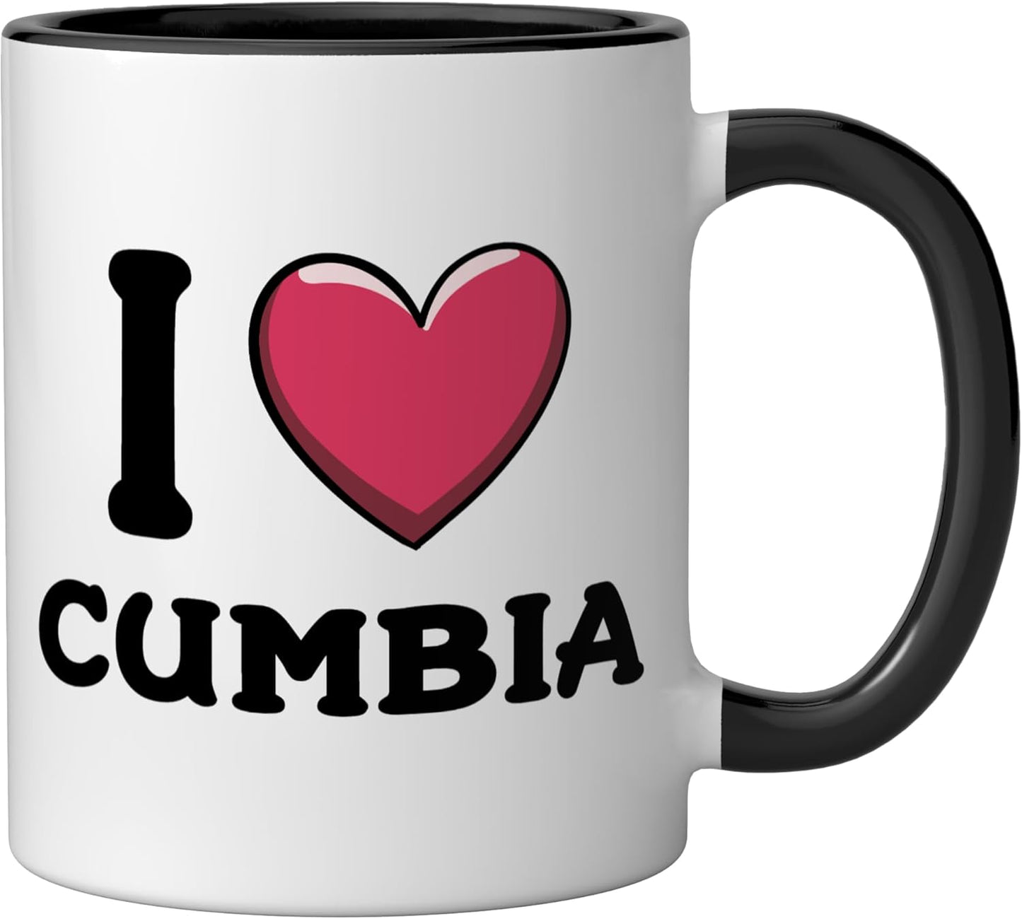 Taza Cerámica Cumbia Negro Blanco
