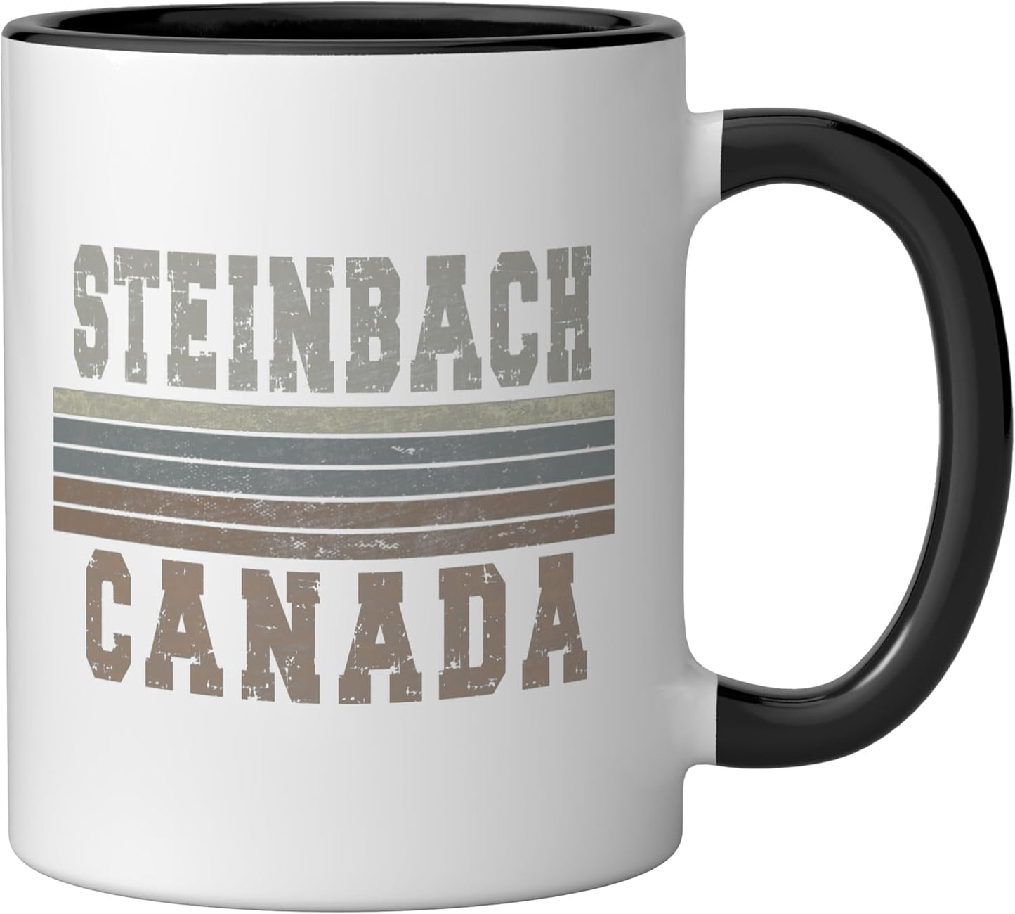 Taza cerámica Steinbach Canada Retro negra/blanca