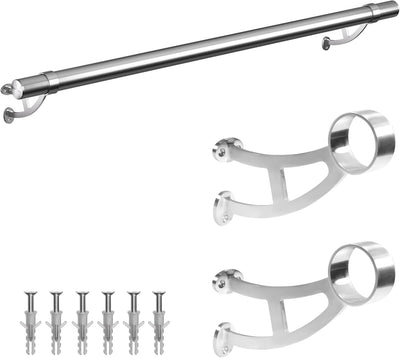 Kit riel barra 4ft acero inox 304 con barandilla 2pulg soportes