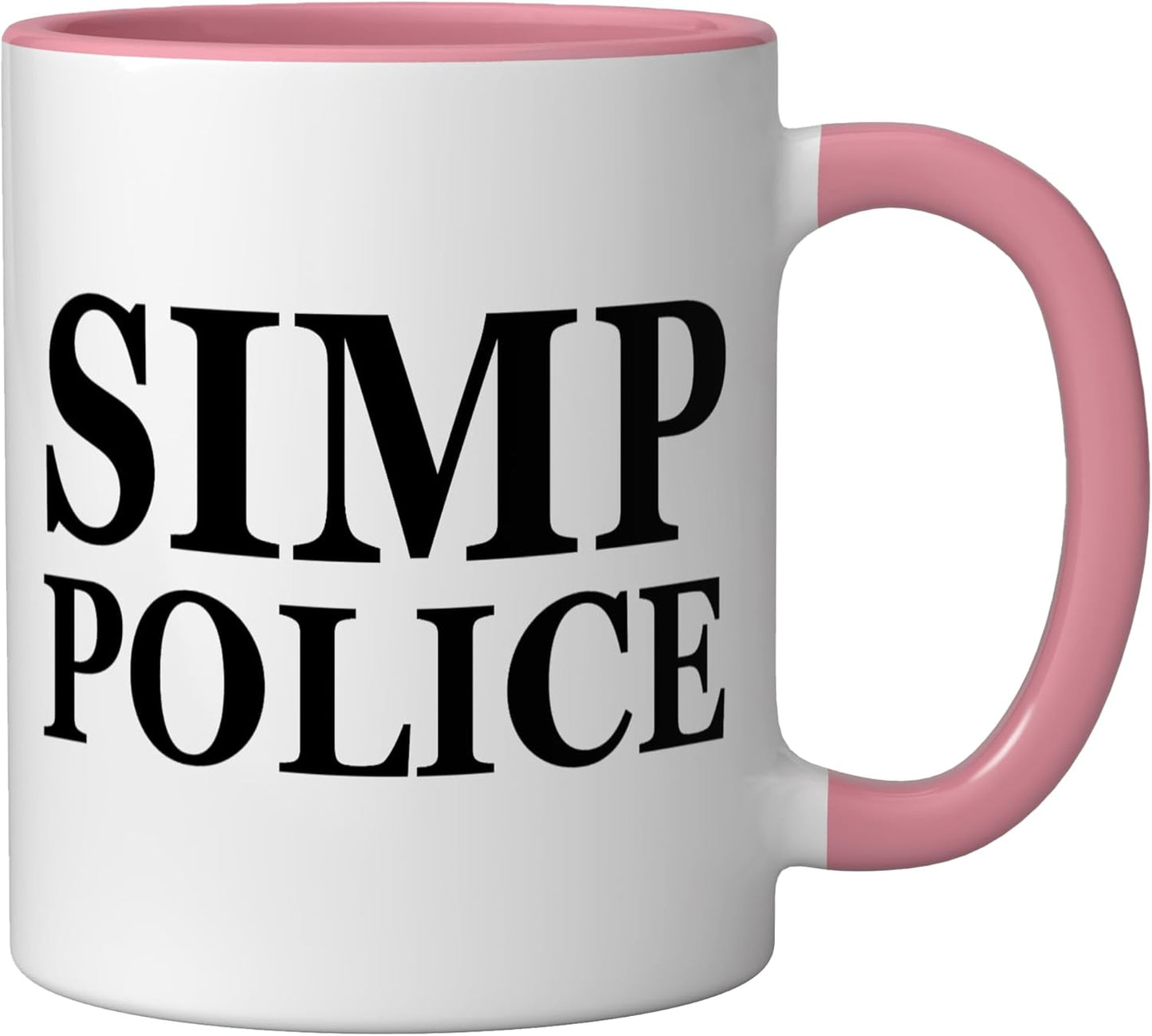 Taza Cerámica Anti Simping Rosa/Blanca