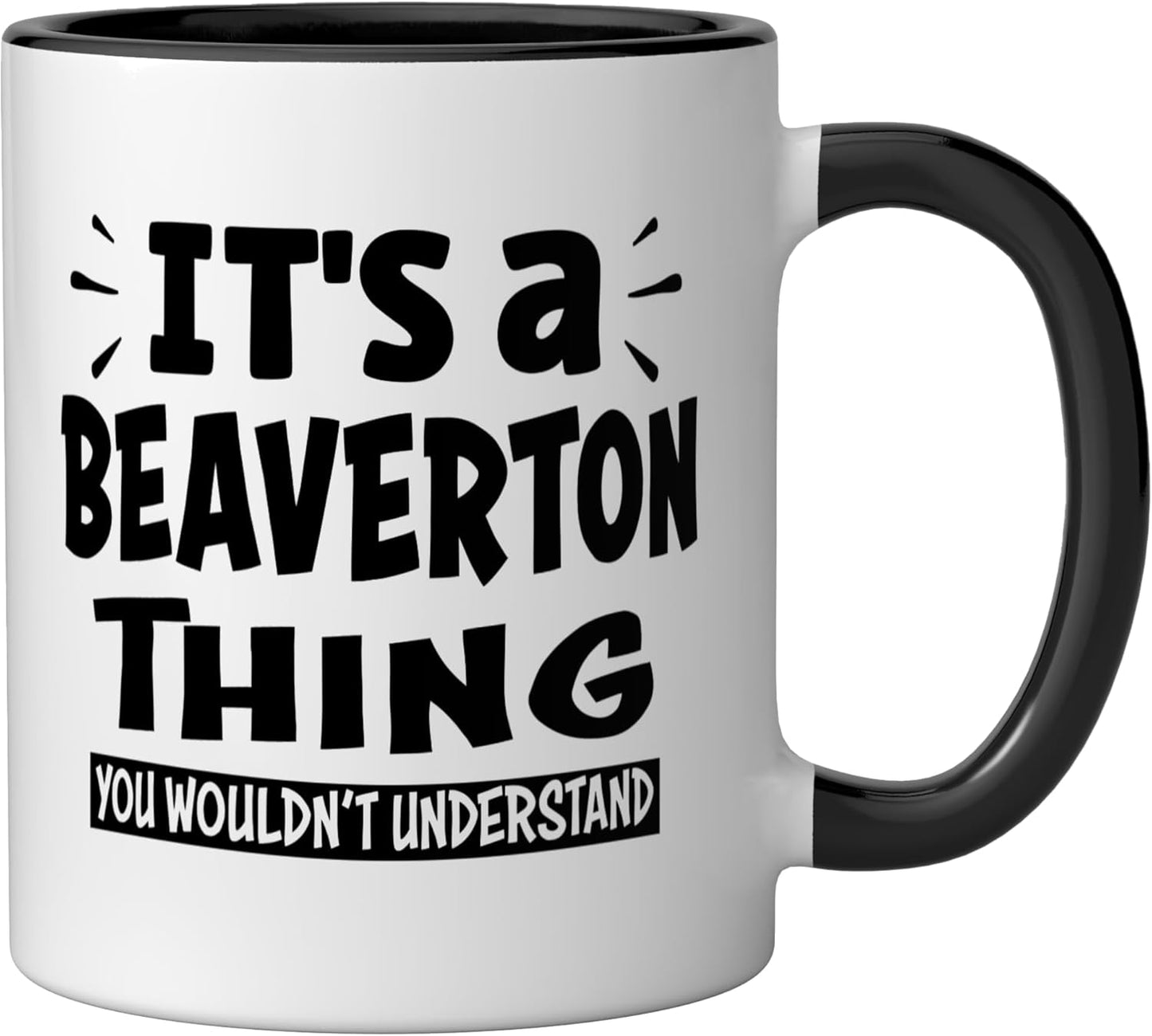 Taza cerámica Beaverton Lovers en negro/blanco