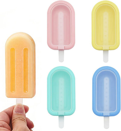 Moldes silicona paletas hielo set 4 reutilizable