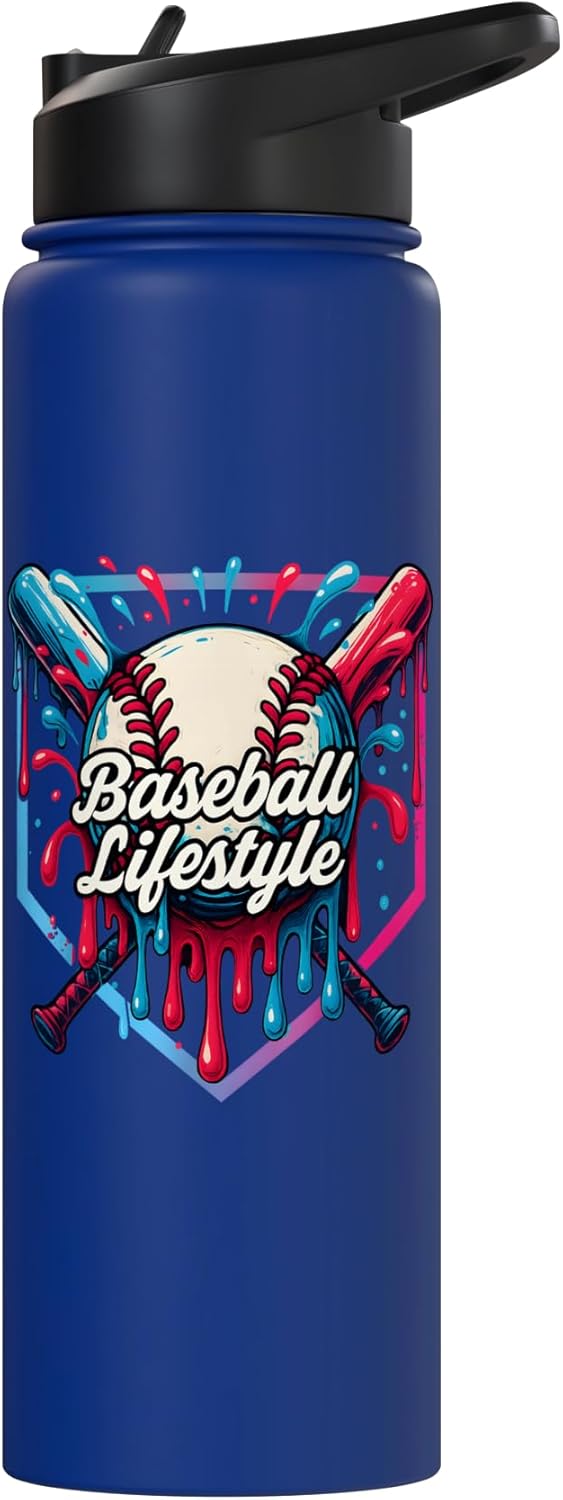 Botella de agua acero inoxidable aislada estilo vida deportiva para niños
