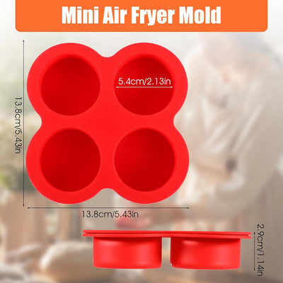 2 Moldes Silicona 4 Tazas para Magdalenas y Huevos