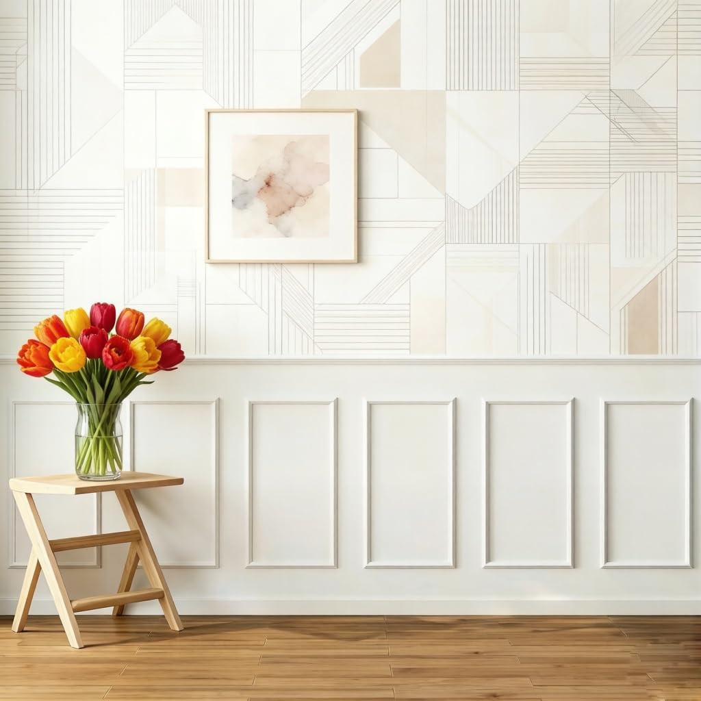 Moldura pared paneles rígidos pintables para silla sala dormitorio