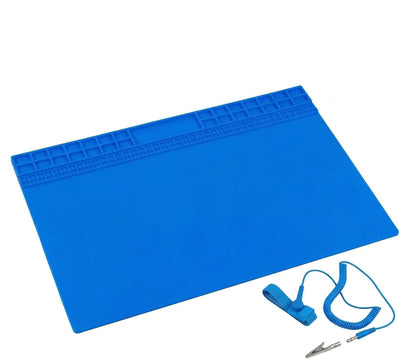 Alfombrilla silicona soldadura 13.8x23.7pulg resistente calor 932°F