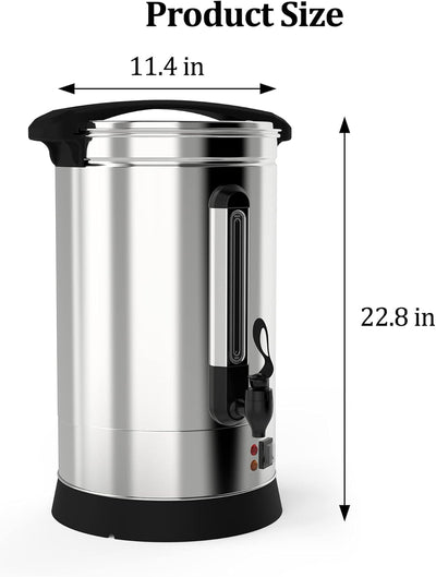 Urna café acero inox 18L dispensador eléctrico 1500W