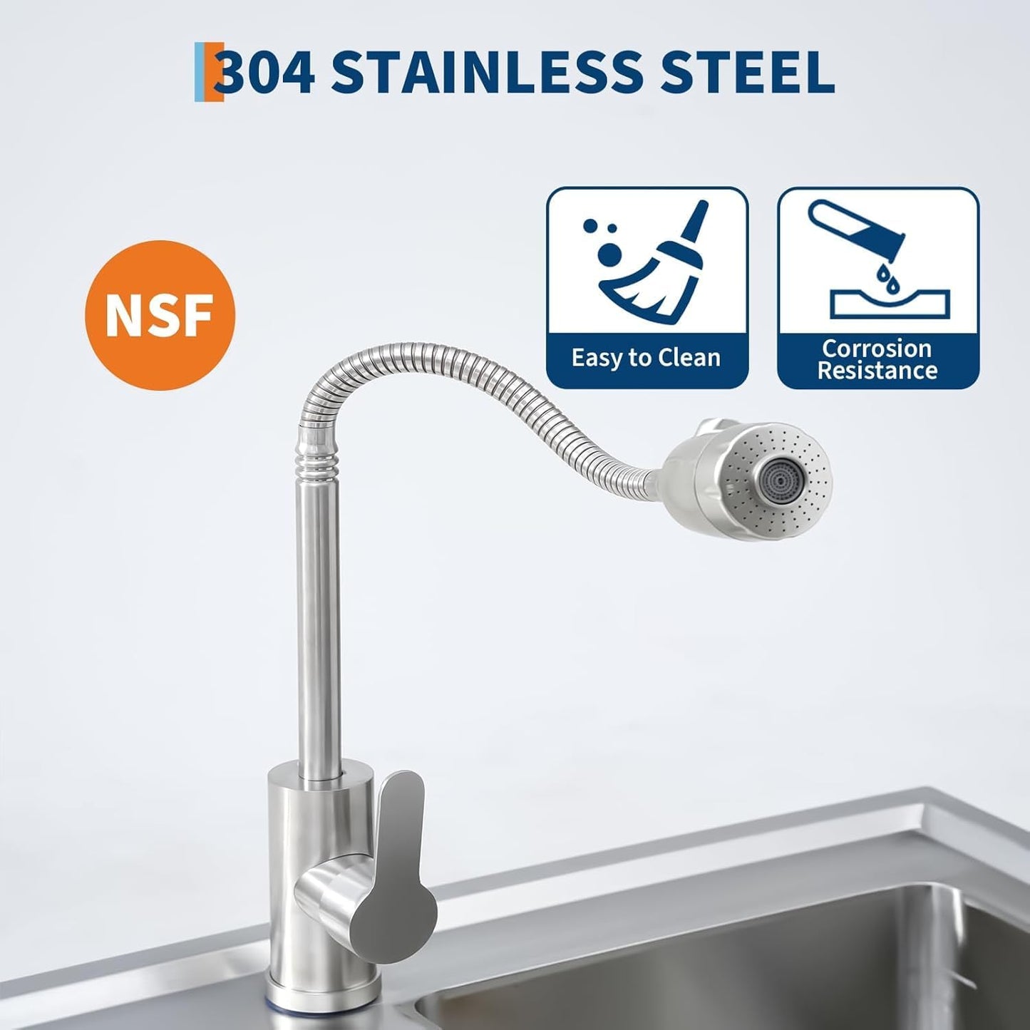 Fregadero utilitario acero inoxidable 30 x 16 pulgadas con grifo