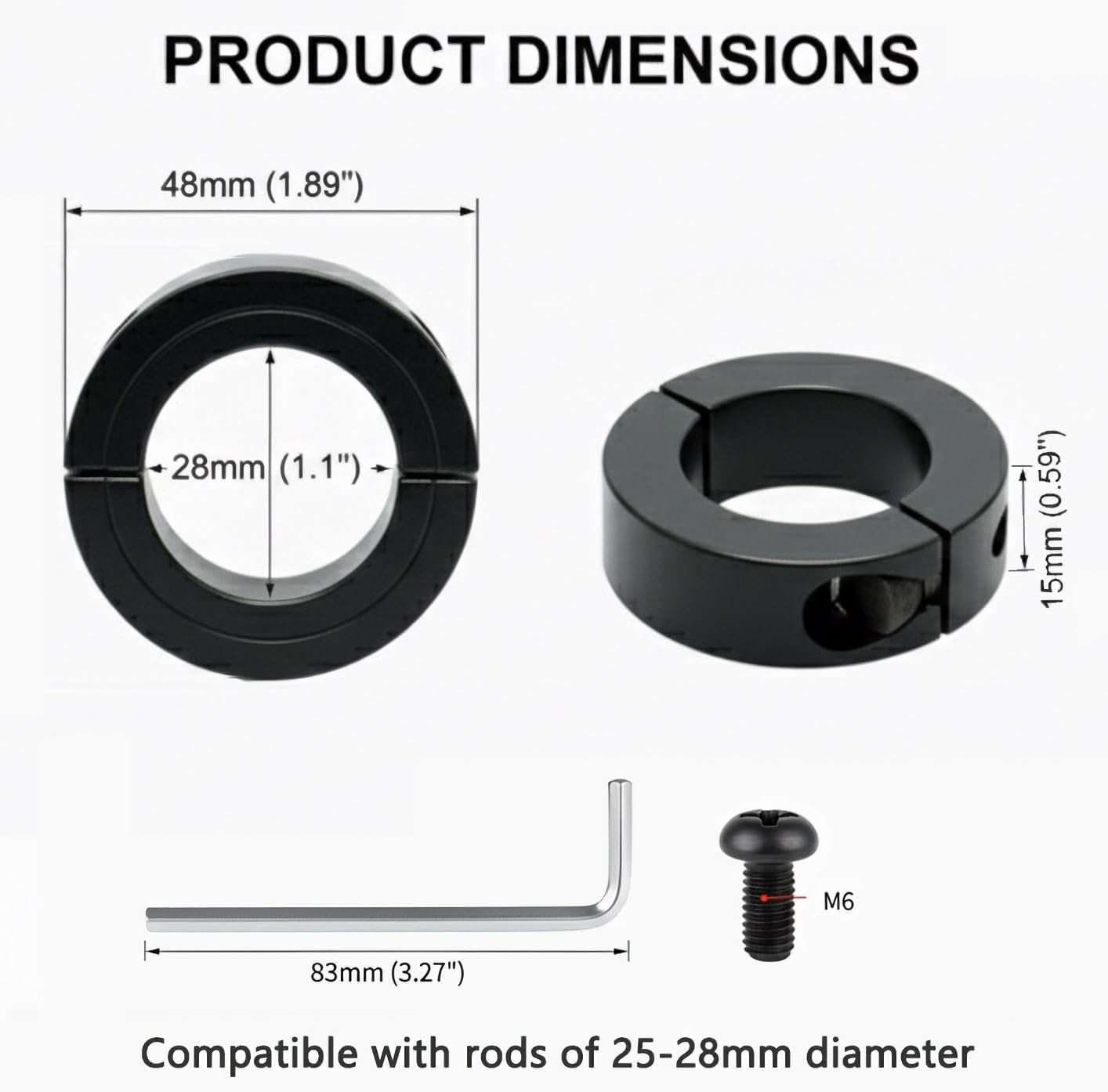 Abrazaderas acero silla oficina llave hex M6 resistente