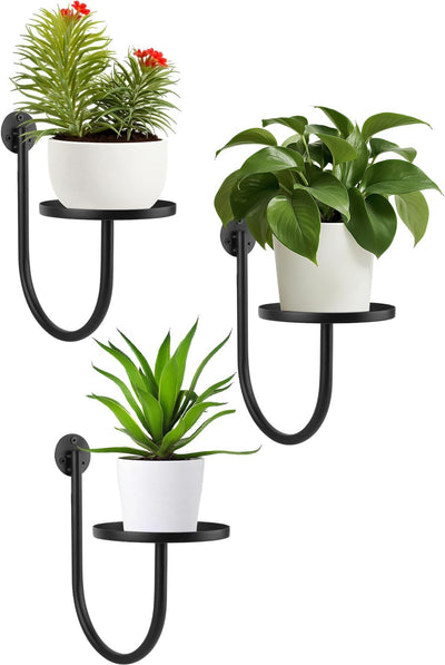 Macetas pared estante soporte plantas metal decorativo set 3