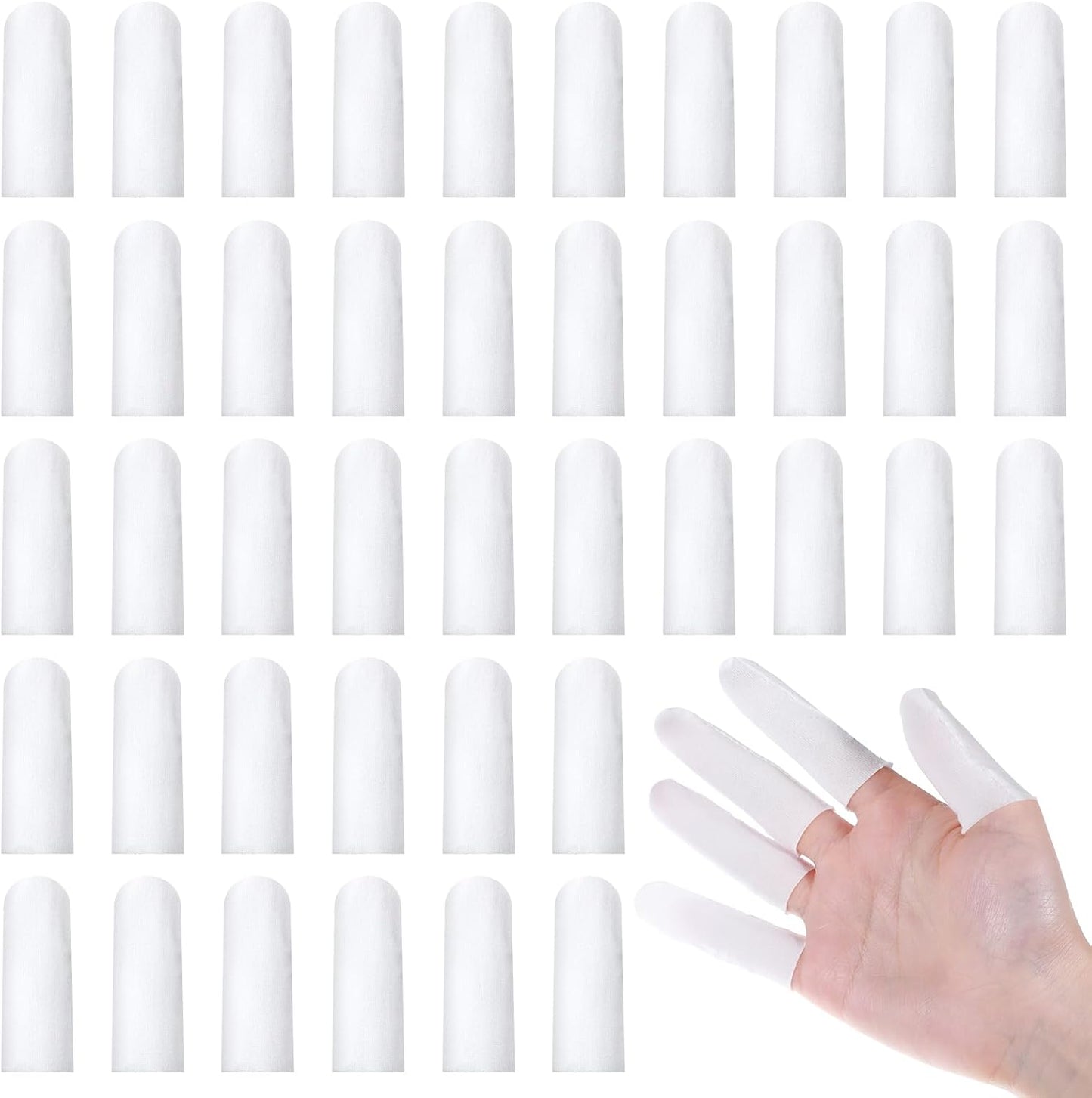200 Protectores Dedos Algodón Transpirables Reutilizables