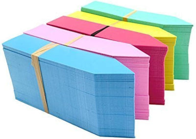 500 Etiquetas Plástico Impermeable Jardín 0.8x3.9pulg 5 Colores