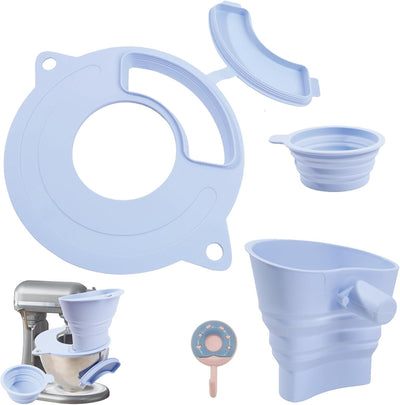 Cubierta silicona tazón comp batidora 4.5-5qt embudo harina