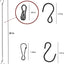 Cadena colgante ajustable con ganchos 25pulg negro
