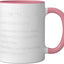 Taza cerámica Dominique Name rosa/blanca