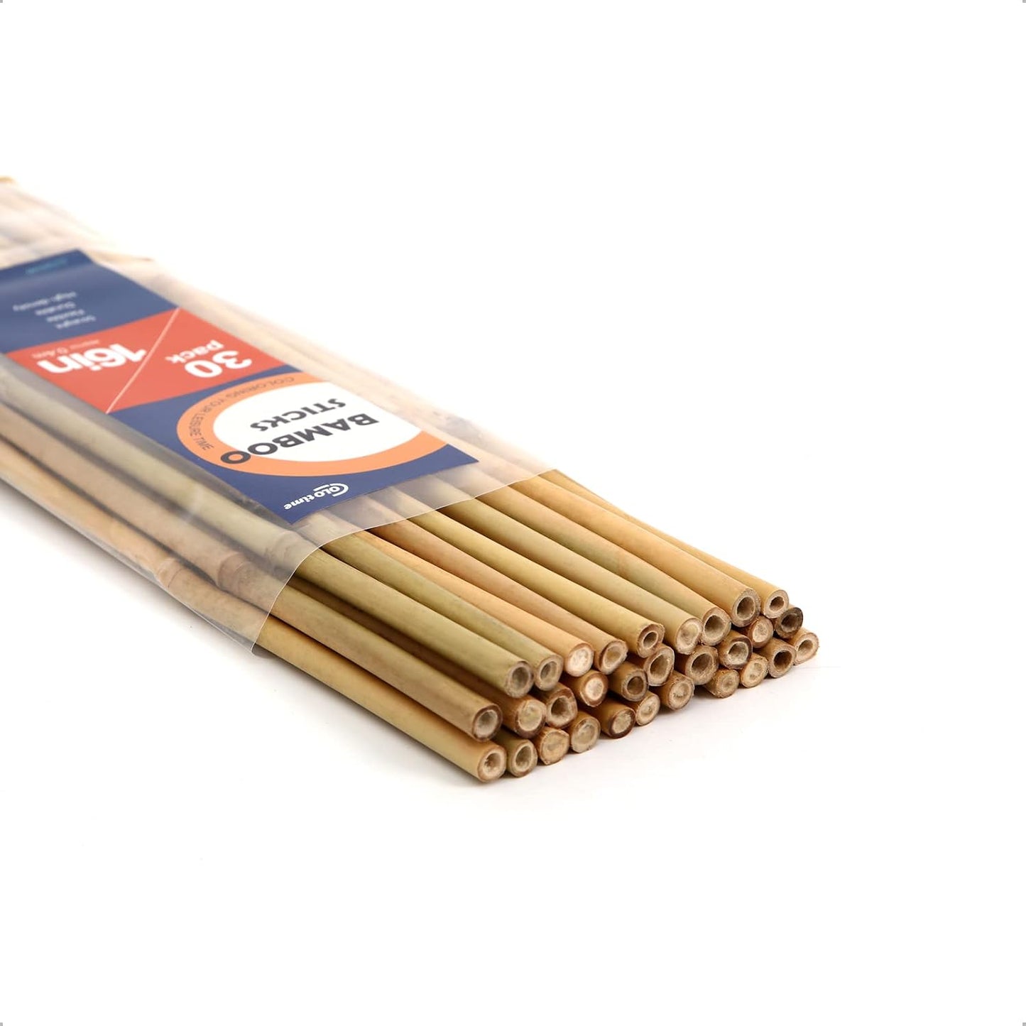 Varillas bambú 16pulg soporte plantas trepadoras set 30