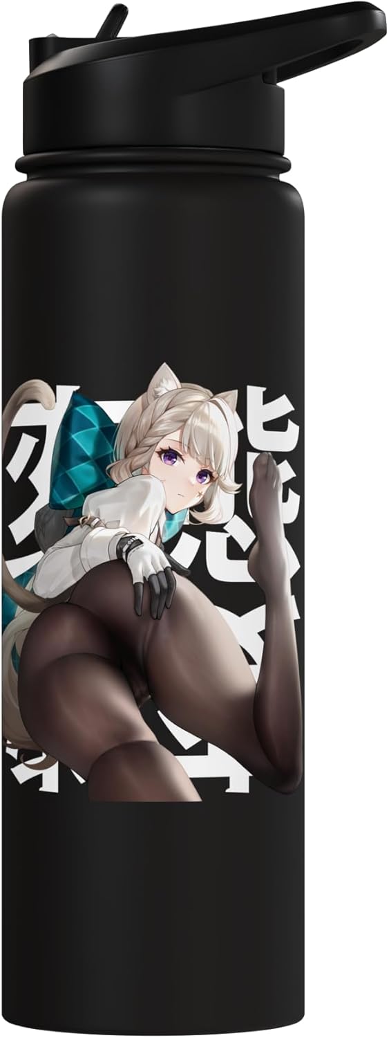 Botella de agua acero inoxidable kawaii anime waifu japonesa
