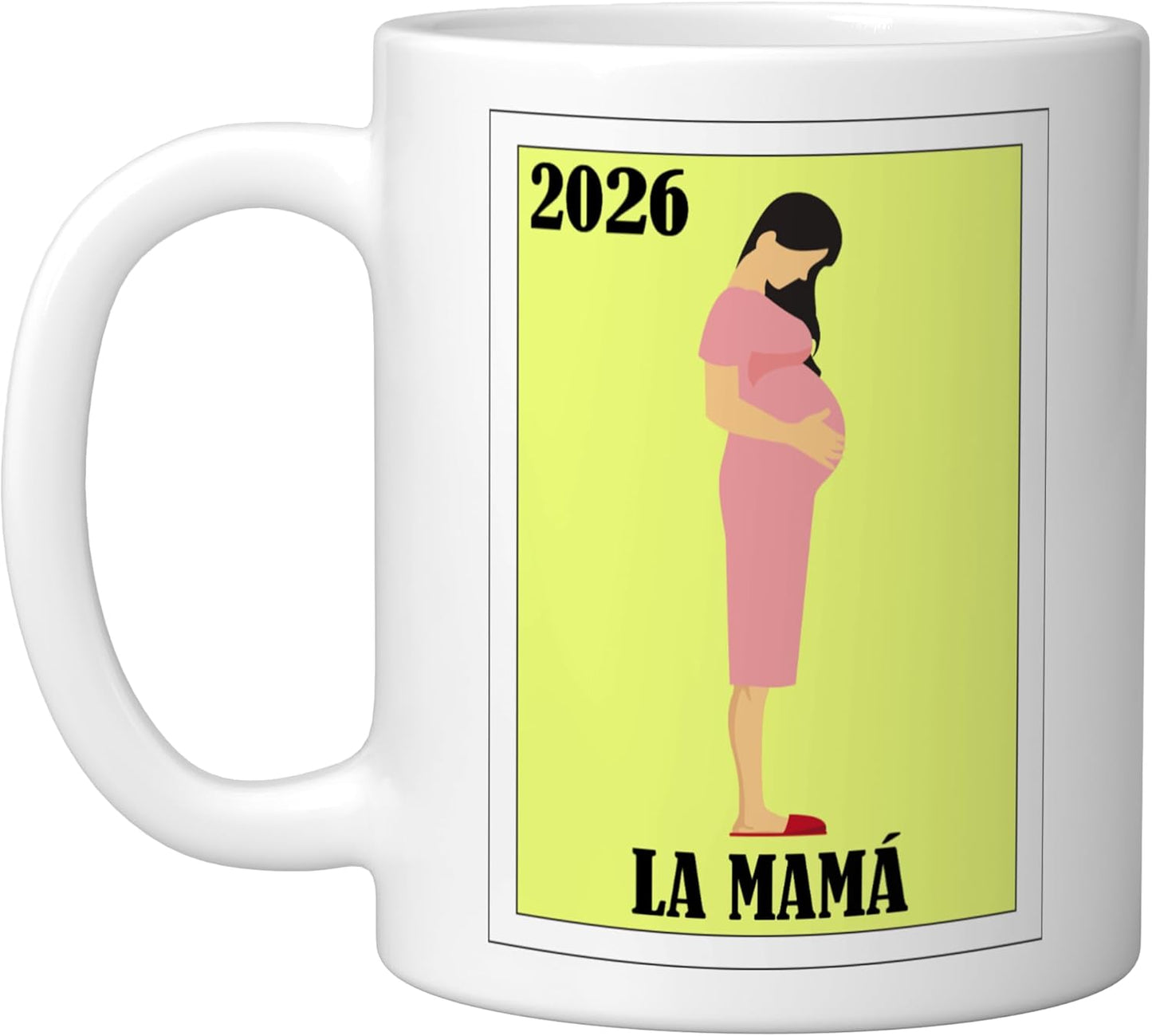 Taza de cerámica La Mama 2026 para primera vez mamá