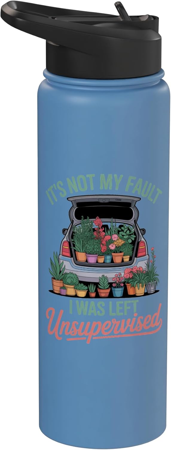 Botella de agua aislada acero inoxidable jardinería sin BPA
