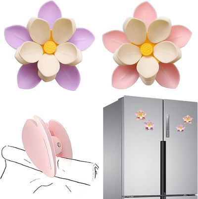 Paquete de 20 clips magnéticos de flores Sakura decorativos para cocina y almacenamiento