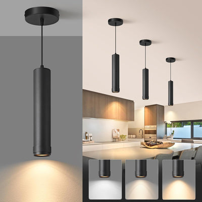 Lámpara colgante LED negra moderna 12W 11.8pulg regulable
